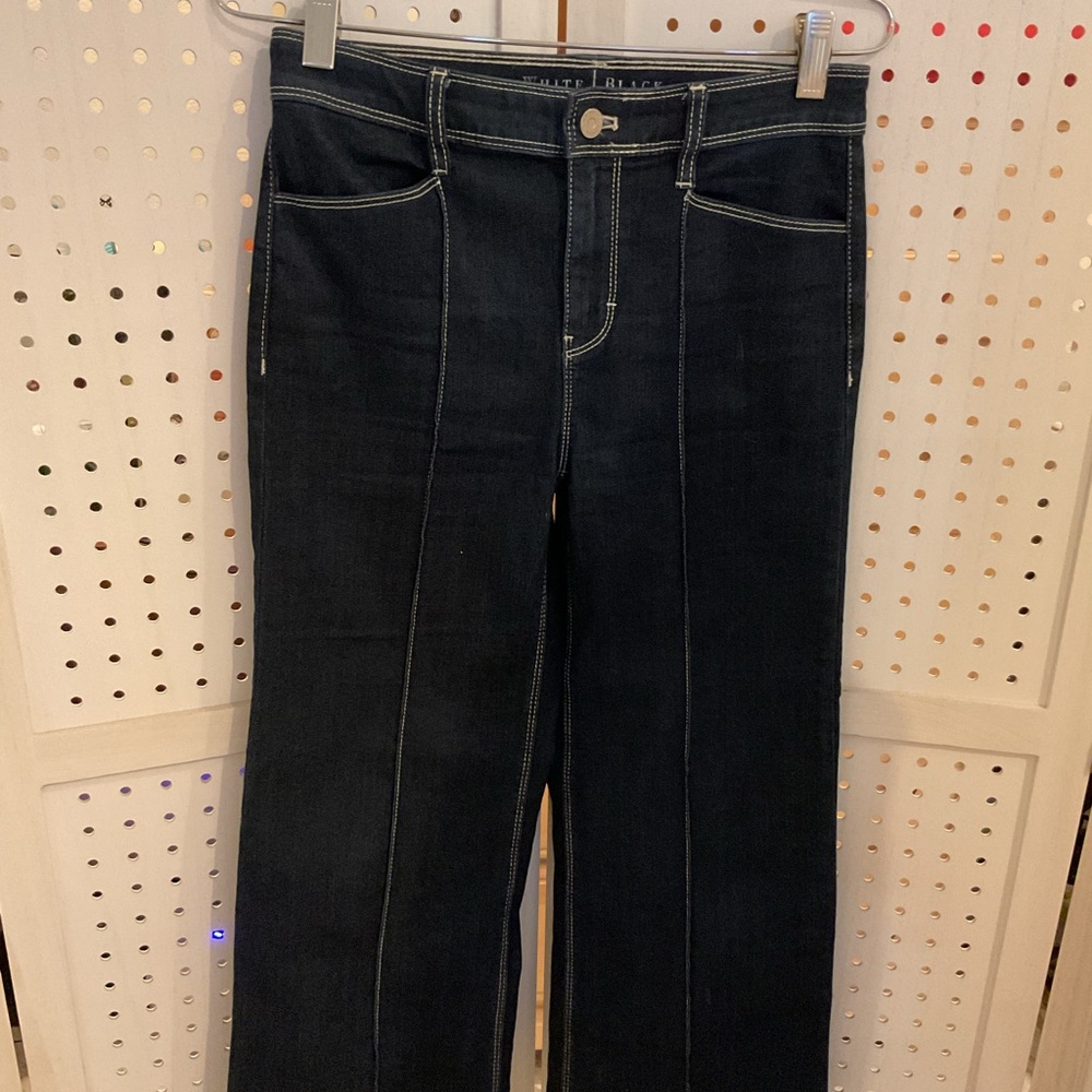 White House Black Market Dark Blue Flare Jeans